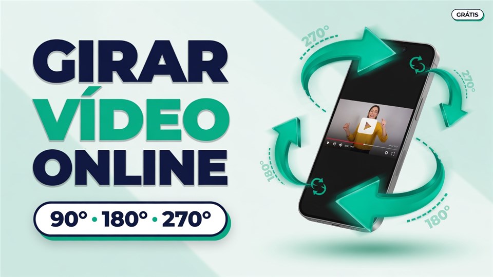 Girar Vídeo Online Grátis - Rotacionar 90°, 180° ou 270° no Navegador
